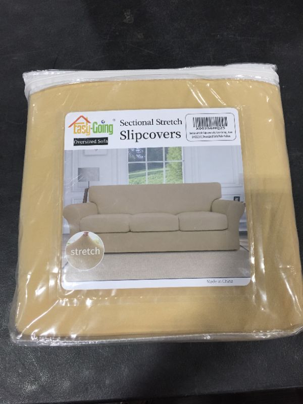 Photo 1 of Easy-Going Stretch Sofa Slipcover 1-Piece Couch Sofa Cover Furniture Protector Soft with Elastic Bottom for Kids, Spandex Jacquard Fabric Small Checks(Sofa,Beige)