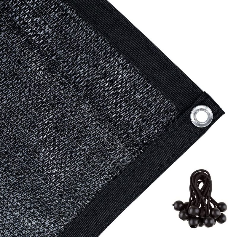 Photo 1 of Agfabric 70% Sunblock Shade Cloth with Grommets for Garden Patio 6.5’ X 6.5’, Black