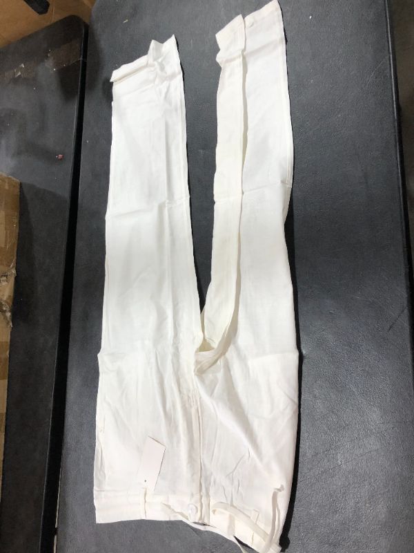 Photo 1 of D-K51-White-L white linen pants