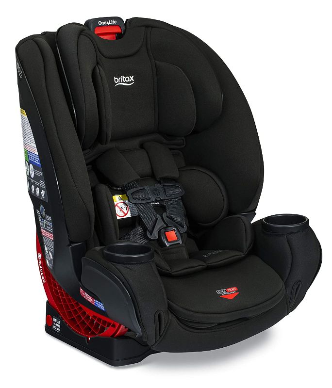 Photo 1 of Britax One4Life ClickTight All-In-One Car Seat – 10 Years of Use – Infant, Convertible, Booster – 5 to 120 Pounds - SafeWash Fabric, Eclipse Black , 20.5 x 19.5 x 25 Inch (Pack of 1)