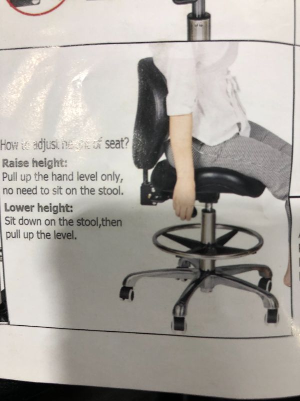 Photo 1 of Generic Office Chair, Black/SIlver/White