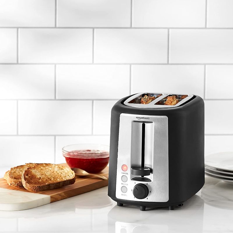 Photo 1 of Amazon Basics Toaster, 2 Slot, Wide