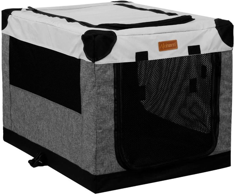 Photo 1 of Akinerri Folding Soft Dog Crate for Dogs,Cats with Strong Steel Frame