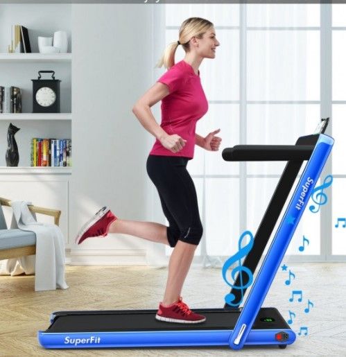 Photo 1 of 2 in 1 2.25 HP Under Desk Electric Installation-Free Folding Treadmill with LED Display
