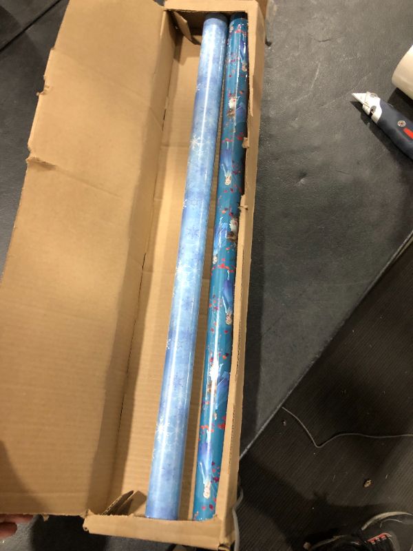 Photo 2 of Hallmark Disney's Frozen 2 Wrapping Paper with Cut Lines Pack of 3, 105 Sq. ft.