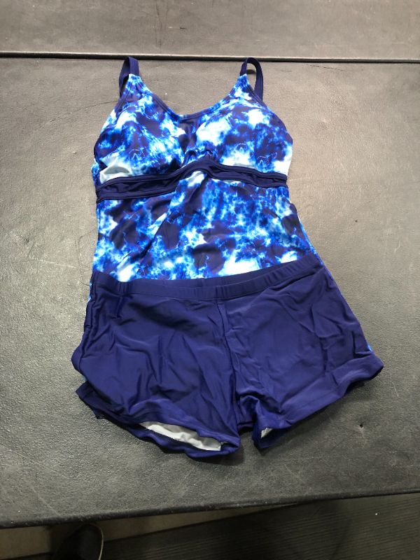 Photo 1 of Medium two piece swimming suit White and Blue 