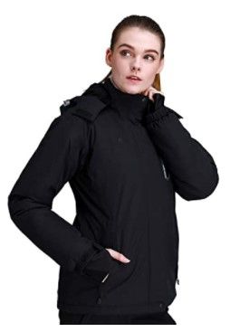 Photo 1 of CAMEL CROWN Women’s Mountain Snow Waterproof Ski Jacket Detachable Hood Windproof Fleece Parka Rain Jackt Winter Coat
