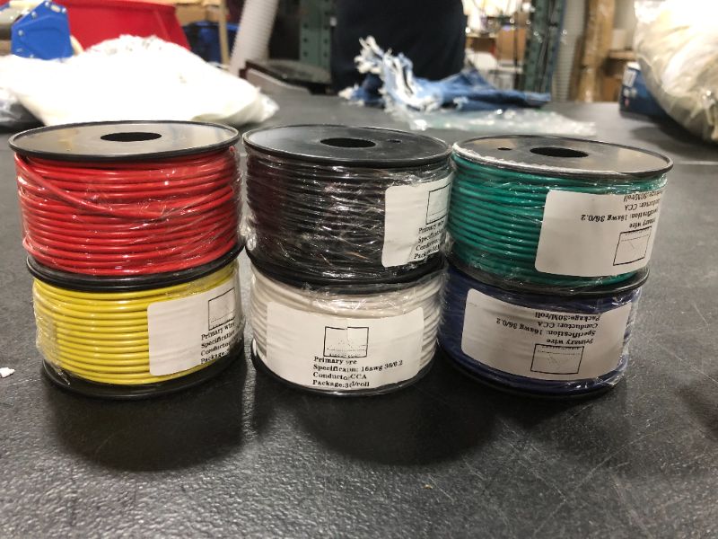 Photo 2 of 16 Gauge Primary Wire - 6 Roll Assortment Pack - 100 Ft of Copper Clad Aluminum Wire per Roll
