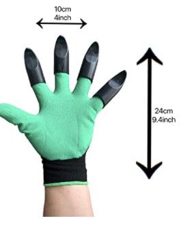 Photo 1 of 3 Pairs Gardening Gloves Rubber Coated Garden Gloves With Claws for Women and Men The The Best Gift for Gardener Work 
