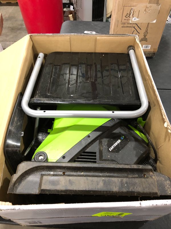 Photo 2 of 120 Volts, 60Hz, 15 Amp, 1800 Watts Corded Chipper Shredder - Gray - Earthwise