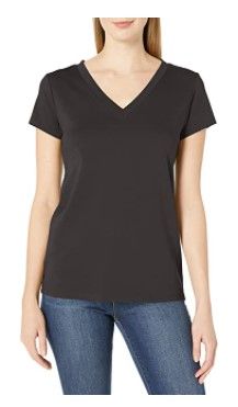 Photo 1 of Lark & Ro Women's Pima Cotton T-Shirt: Crew Neck & V-Neck Large 
