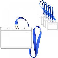 Photo 1 of 10 Pack - CDC Vaccine Card Protector ID Badge Holders 4 X 3 in, Covid Vaccination Immunization Card Holder with 10 Lanyards, Clear Plastic Sleeves with Waterproof Resealable Zip for Events & Travel