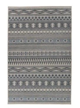 Photo 1 of Bahama Cream 7 ft. 10 in. x 10 ft. Modern Bohemian Global Indoor/Outdoor Area Rug