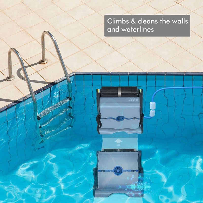 Photo 1 of AIPER SMART Automatic Robotic Pool Cleaner with Wall Climbing Function, Tangle-Free Cable & Large Filter Basket, Powerful Suction Vacuum, Deal for In-ground/Above Ground Swimming Pools up to 50ft