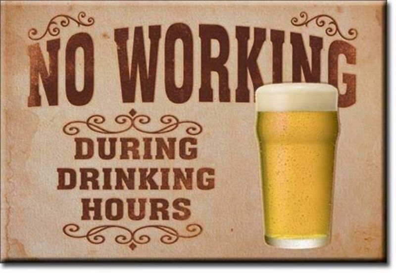 Photo 1 of 
Desperate Enterprises No Working During Drinking Hours Refrigerator Magnet, 2" x 3" (2 PACK)