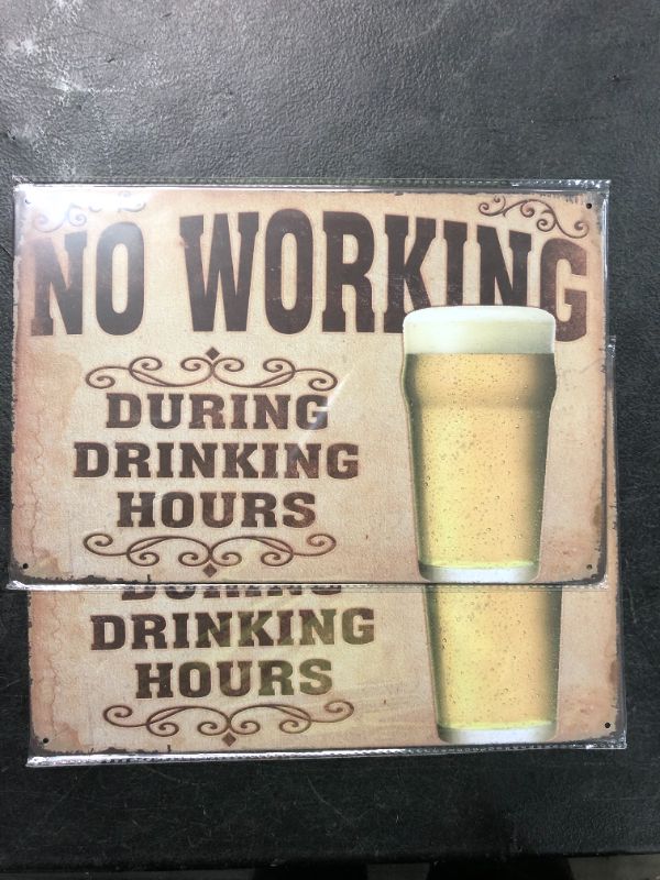 Photo 2 of 
Desperate Enterprises No Working During Drinking Hours Refrigerator Magnet, 2" x 3" (2 PACK)
