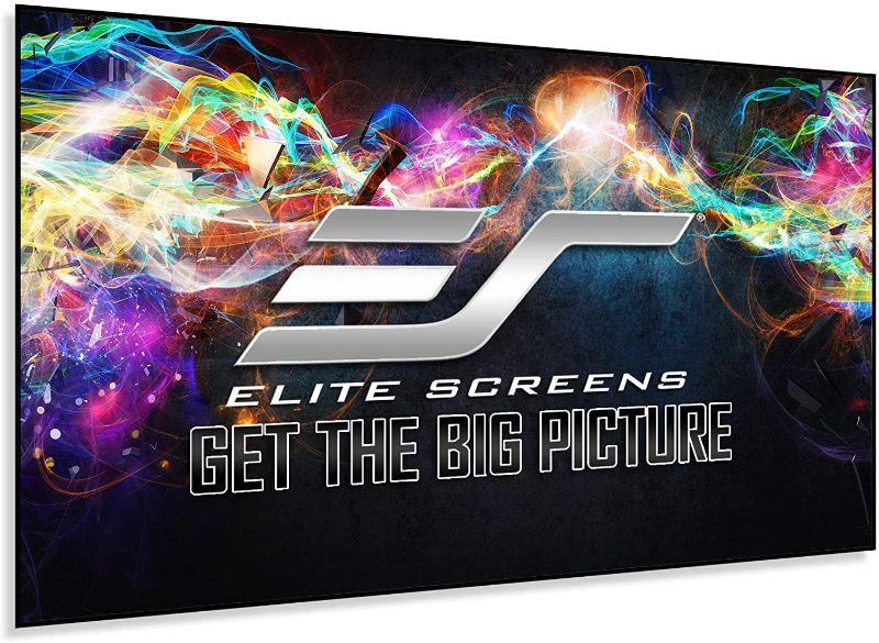 Photo 1 of Elite Screens Edge Free Ambient Light Rejecting Fixed Frame Projection Projector Screen,Aeon CineGrey 3D Series, 135-inch 16:9 for Home Theater, Movie and Office Presentations AR135DHD3