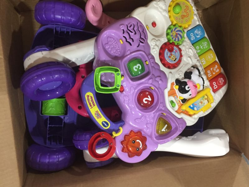 Photo 3 of VTech Sit-to-Stand Learning Walker (Frustration Free Packaging), Lavender (Amazon Exclusive)
