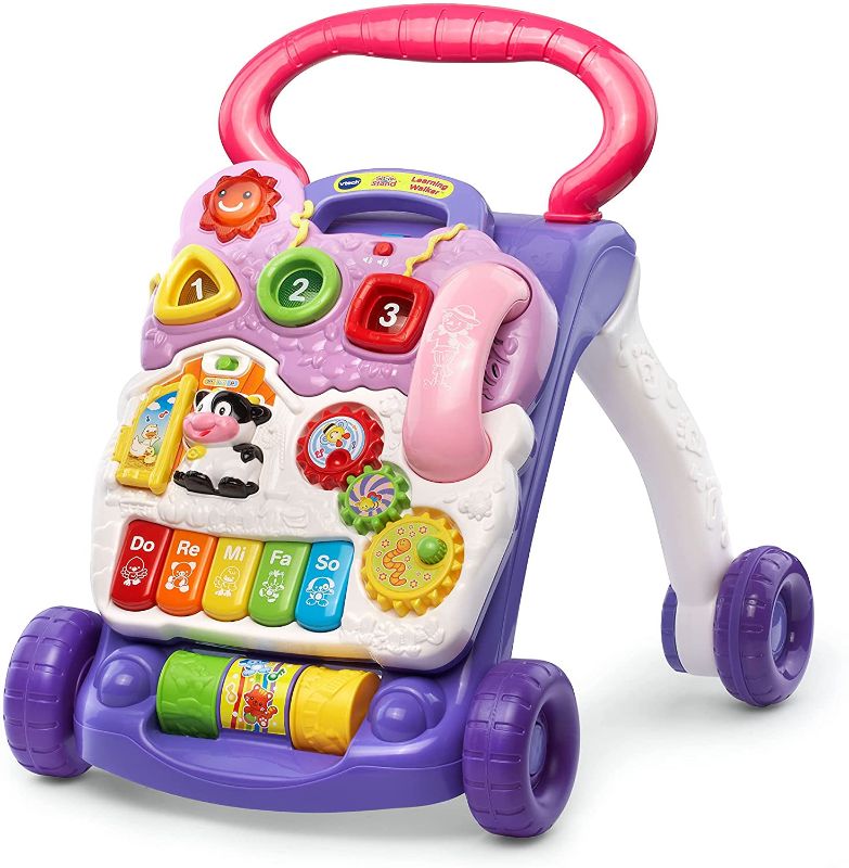 Photo 1 of VTech Sit-to-Stand Learning Walker (Frustration Free Packaging), Lavender (Amazon Exclusive)
