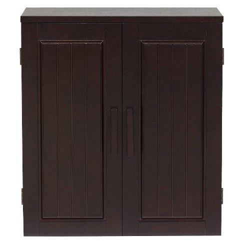 Photo 1 of Catalina Wall Cabinet Dark Espresso Brown - Elegant Home Fashions
