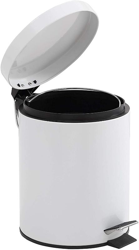 Photo 1 of Addison Home SBABIN5LITTJSW Bathroom Trash Can, Shiny White
