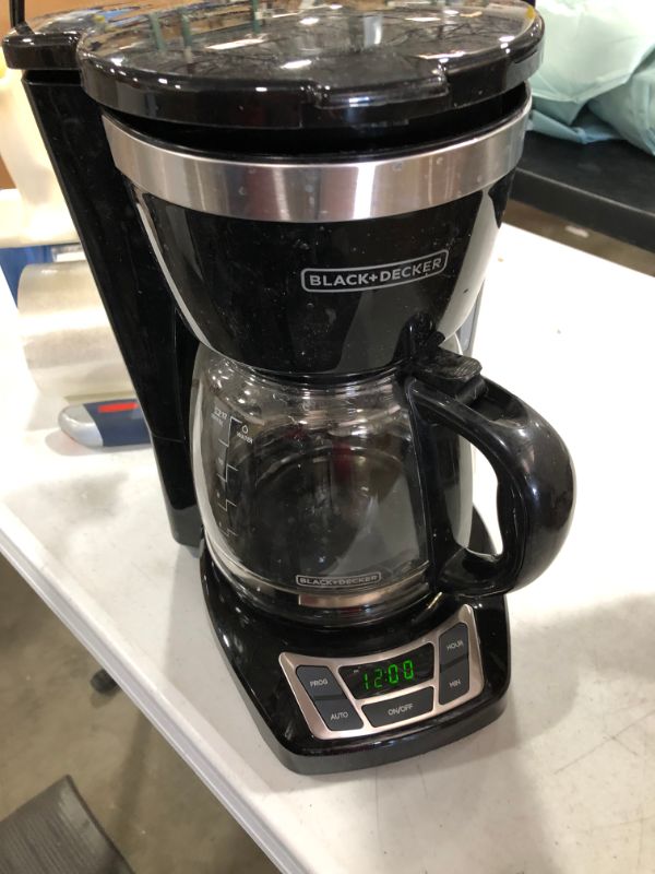 Photo 1 of Black+Decker CM1160B-1 CM1160B 12-Cup Programmable Coffee Maker, Black/Stainless Steel
