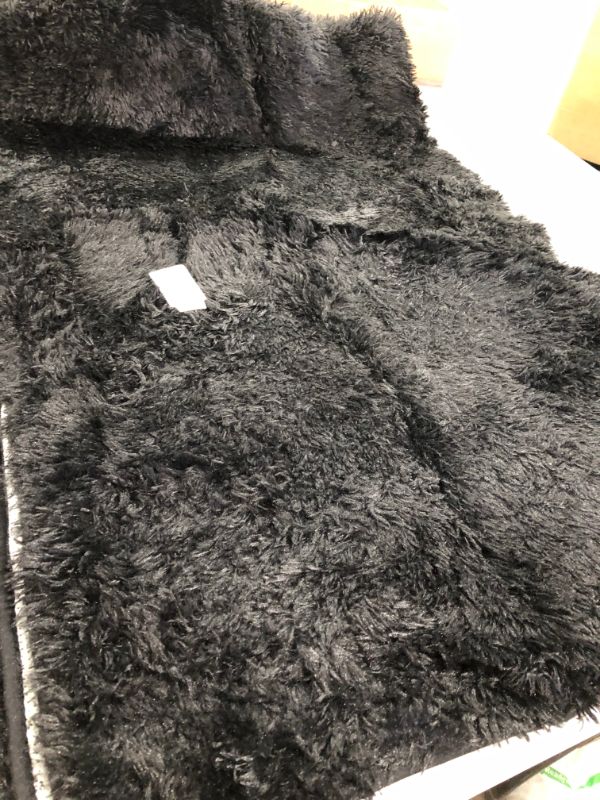 Photo 1 of 72x112 black fluff area rug