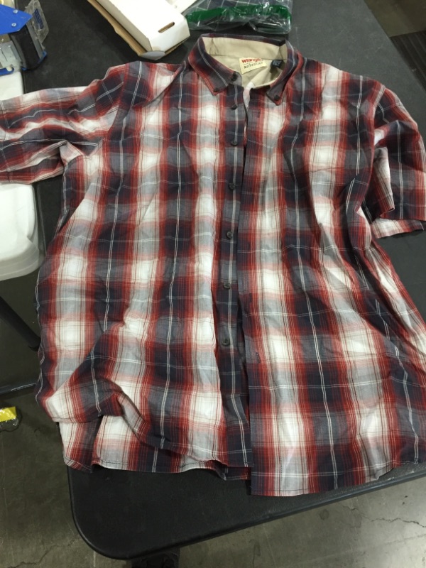 Photo 1 of Wrangler Red Blue and White button down