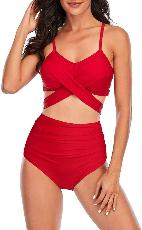Photo 1 of Zando Womens Two Piece Swimsuit for Women High Waisted Bathing Suits for Women Athletic Swimsuits Ladie Swimwear
