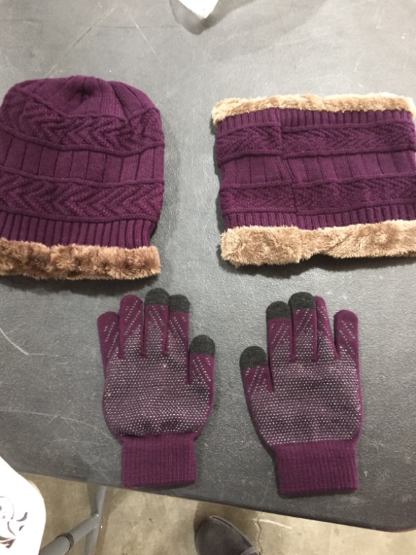 Photo 1 of 3 Piece Winter Set Scarf Hat and Gloves 