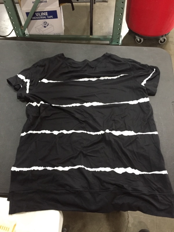 Photo 2 of BLACK AND WHITE STRIPES SHIRT UNKNOWN SIZE