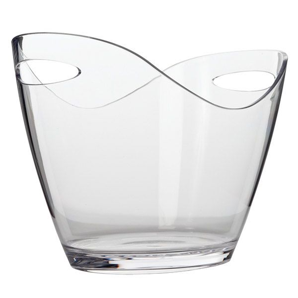 Photo 1 of Franmara 9076 3.25 Qt. Small Customizable 2-Bottle Clear Acrylic Oval Wine Bucket
