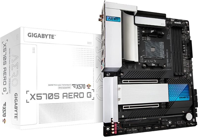 Photo 1 of GIGABYTE X570S AERO G (AMD/ X570S/ Ryzen 5000/ ATX/PCIe 4.0/ SATA 20Gb/s/USB 3.2/ Motherboard)