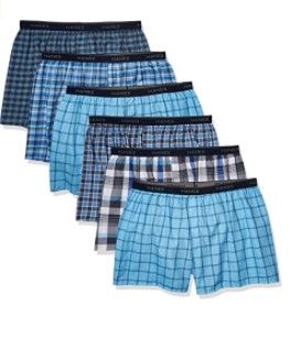 Photo 1 of Hanes Ultimate Men's Tagless Boxer with Exposed Waistband – Multiple Packs Available, Assorted 6-Pack, 2XL 