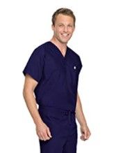 Photo 1 of Landau Women's Standard Reversible Unisex V-Neck Scrub Top 7502, Small Tall