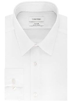 Photo 1 of Calvin Klein Men's Dress Shirt Slim Fit Non Iron Stretch Solid, XXL 18 34/35