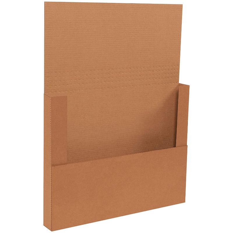 Photo 1 of Aviditi Kraft Easy-Fold Corrugated Cardboard Mailing Boxes, 20" x 16" x 2", Pack of 50, Crush-Proof, for Shipping, Mailing and Storing