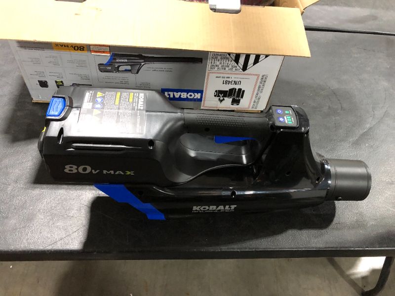 Photo 4 of 80-Volt Lithium Ion (Li-ion) 500-CFM 125-MPH Heavy-Duty Brushless Cordless Electric Leaf Blower - Kobalt KHB 400B-06
