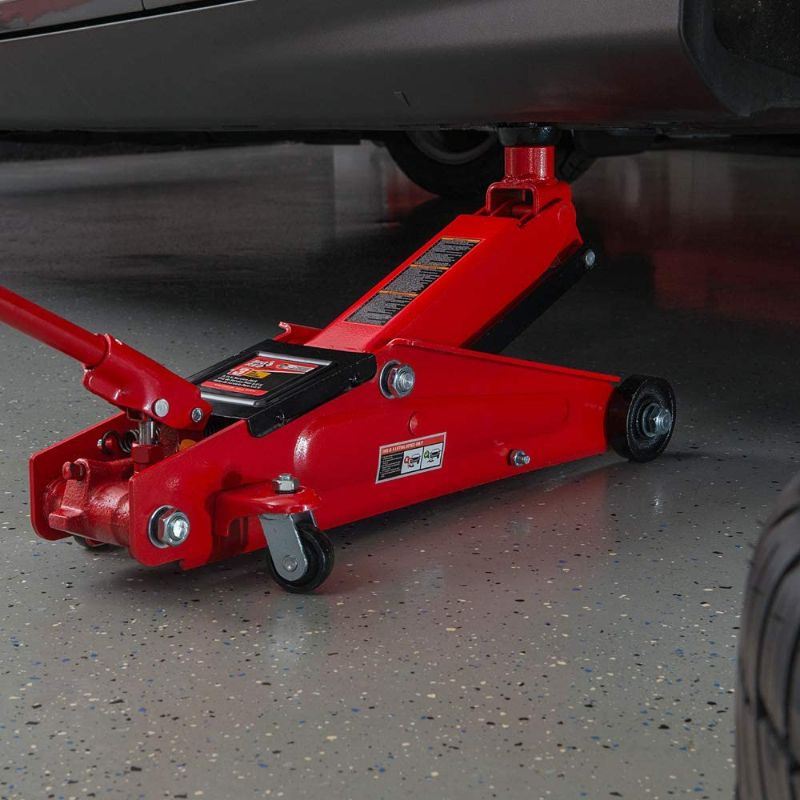 Photo 3 of BIG RED T83006 Torin Hydraulic Trolley Service/Floor Jack with Extra Saddle (Fits: SUVs and Extended Height Trucks): 3 Ton (6,000 lb) Capacity, Red
