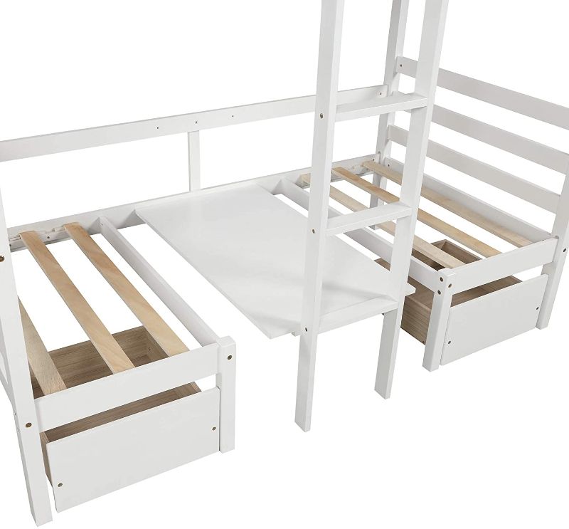 Photo 2 of ACHICOO Simple Exquisite Functional Loft Bed (Turn Into Upper Bed and Down Desk?Cushion Sets are Free), Twin Size, White
ONLY BOX 3/3, FOR PARTS ONLY