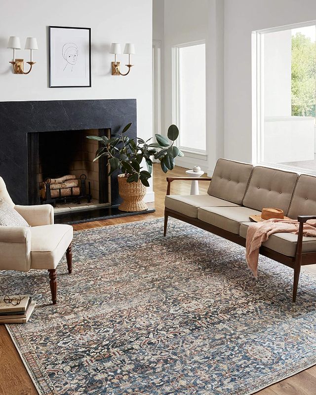 Photo 1 of Chris Loves Julia x Loloi Jules JUL-06 Denim / Spice Oriental Area Rug 3'-6" x 5'-6"
