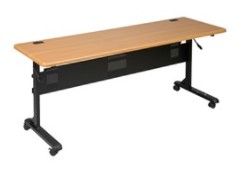 Photo 1 of Lorell  Flipper Training Table, 24x72, Black and Teak