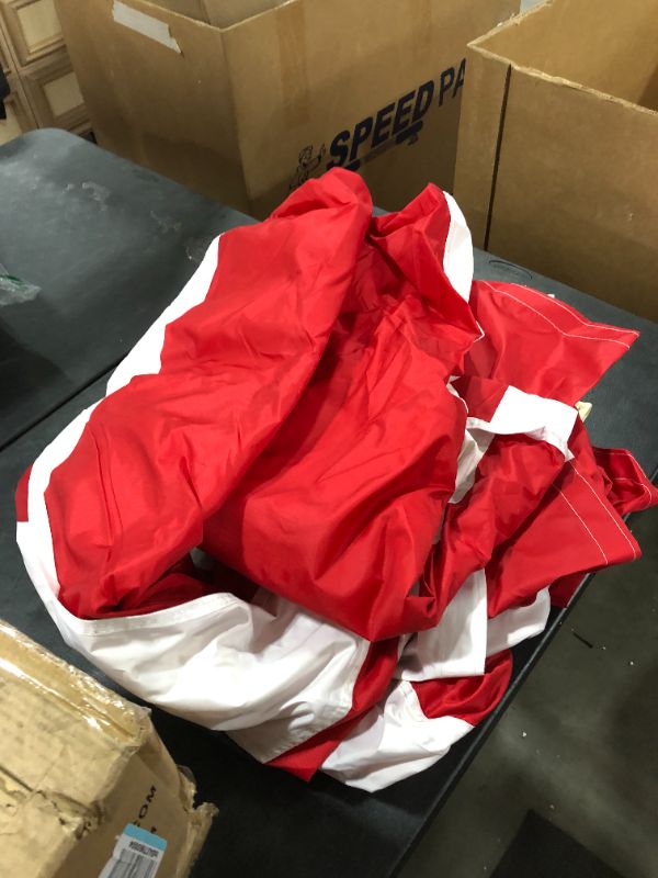 Photo 1 of ABCCANOPY Replacement Top Cover, 10x20 Pop Up Canopy Tent Top, Bonus Weights Bag, Stripe Red