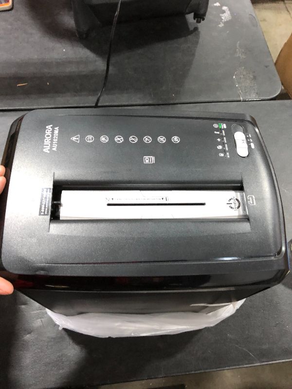 Photo 2 of Aurora AU1020MA High-Security 10-Sheet Micro-Cut Paper, CD and Credit Card Shredder with Pullout Basket