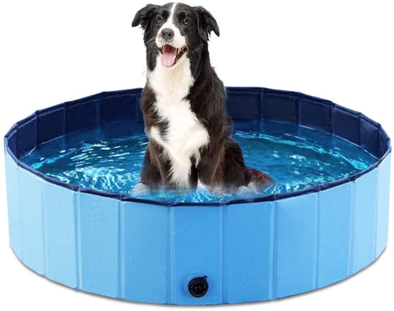 Photo 1 of Foldable Dog Pet Bath Pool Collapsible Dog Pet Pool Bathing Tub Kiddie Pool for Dogs Cats and Kids
