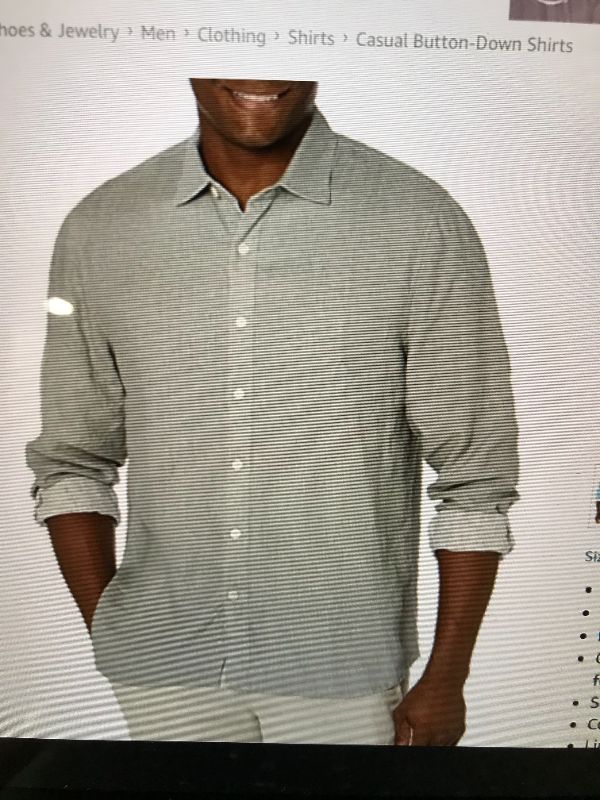 Photo 1 of 28 Palms Men's Standard-Fit Long-Sleeve 100% Linen Shirt
size S