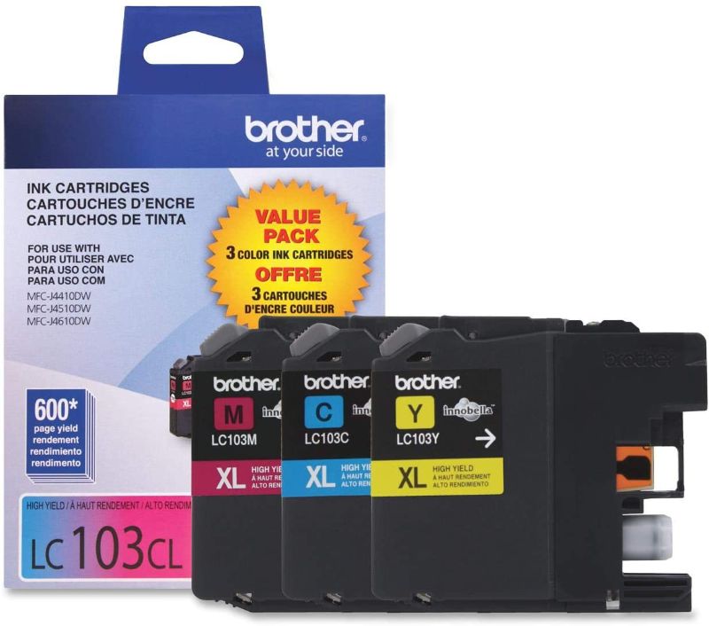 Photo 1 of Brother LC103 Ink Cartridge ( Cyan,Magenta,Yellow , 3-Pack )
