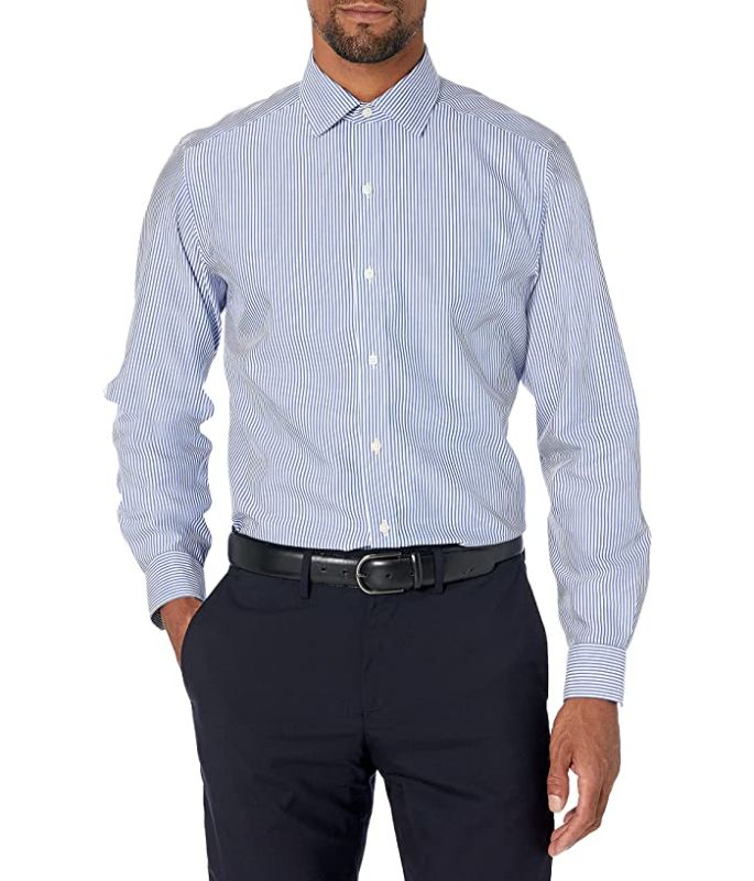 Photo 1 of Buttoned Down Tailored Fit Spread-collar Pattern Non-iron Dress Shirt
16x33