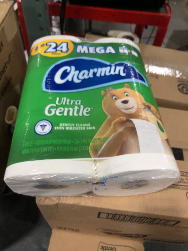 Photo 2 of Charmin Ultra Gentle Lotion Bathroom Tissue, Mega Rolls, 2-Ply - 6 rolls