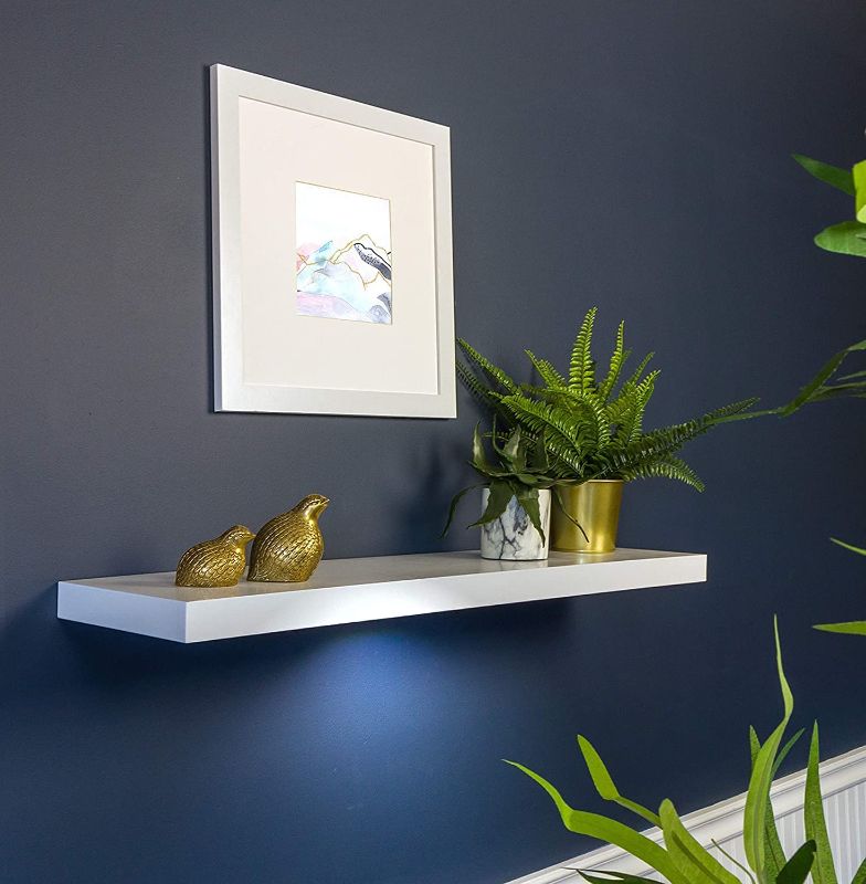 Photo 1 of 36" x 1.5" Stockholm Aberg Floating Shelf with LED Light White